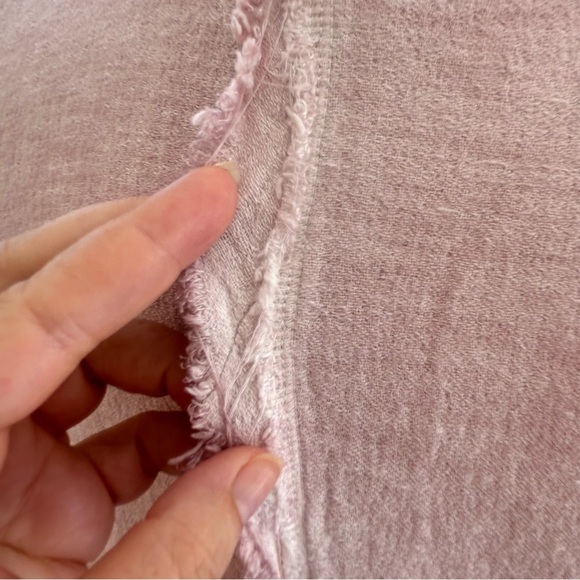 Angela Mara Pale Pink Rag Style Distressed Open Cardigan Size Medium - Picture 6 of 15